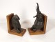 Pair of bookends elephant sculptures Ary Bitter bronze Art Deco 20th century