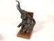 Pair of bookends elephant sculptures Ary Bitter bronze Art Deco 20th century