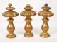 3 elements gilt decoration curtain tiebacks 19th