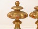 3 elements gilt decoration curtain tiebacks 19th