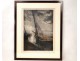 Etching engraving marine landscape boat fisherman Britain A.Lafitte 20th