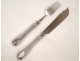 Cutlery fork knife silver Minerve 19th