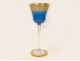 Crystal glass of St. Louis color blue and gilt 20th