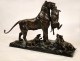 Lioness Cubs bronze sculpture Auguste Cain Susse Frères Paris 19th