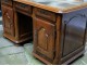 Louis XV desk coffered solid birch leather gilt iron 20th