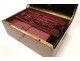 Travel sewing kit mahogany brass toilet Aucoc Paris Diane Poitiers 19th