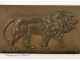 Bas-relief bronze lion Tipper 19th