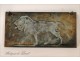 Bas-relief bronze lion Tipper 19th