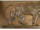 Bas-relief bronze lion Tipper 19th