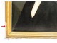 HST notable man portrait painting gilt frame 19th