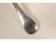 Lot of 3 spoons and 1 fork in solid silver Coq Paris 333gr late 18th century