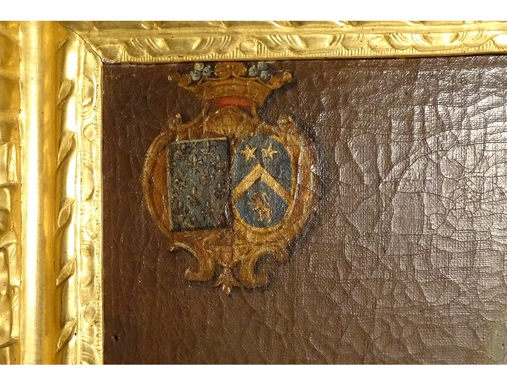 HST portrait homme armure Marquis Famille Magon Gervaisais St Malo XVIIIème