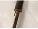 Cane dagger dagger with horn pommel system damascened blade wooden shaft 19th century