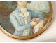 Miniature round box portrait of a gentleman scholar in blond tortoiseshell late 18th century