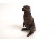 Small bronze sculpture Jean Lemonnier hare rabbit animal founder 20th century