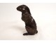 Small bronze sculpture Jean Lemonnier hare rabbit animal founder 20th century