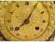 Gilded bronze terminal clock with palmette flower cup, 19th century Restoration