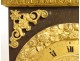 Gilded bronze terminal clock with palmette flower cup, 19th century Restoration