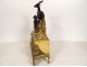 Siena Marble Restoration Clock Gilt Bronze Hunting Stag Dog 19th