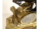 Siena Marble Restoration Clock Gilt Bronze Hunting Stag Dog 19th