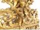 Provencal mirror carved gilded wood cherub musician violin mirror 18th century