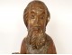 Statue polychrome wood sculpture Saint-Paul of Tarsus sword book XVIII