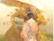 HSP impressionist painting woman painter haystacks landscape XIXth century