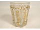 Charles X goblet glass cut crystal gilding Baccarat flowers 19th century