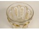 Charles X goblet glass cut crystal gilding Baccarat flowers 19th century