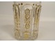 Charles X goblet glass cut crystal gilding Baccarat flowers 19th century