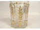 Charles X goblet glass cut crystal gilding Baccarat flowers 19th century