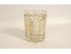 Charles X goblet glass cut crystal gilding Baccarat flowers 19th century