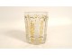 Charles X goblet glass cut crystal gilding Baccarat flowers 19th century