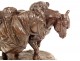 Bronze sculpture Emmanuel Fremiet Animal Towing Horses 19th century