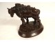 Bronze sculpture Emmanuel Fremiet Animal Towing Horses 19th century