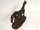 Bronze sculpture equestrian statue animal horse 19th century