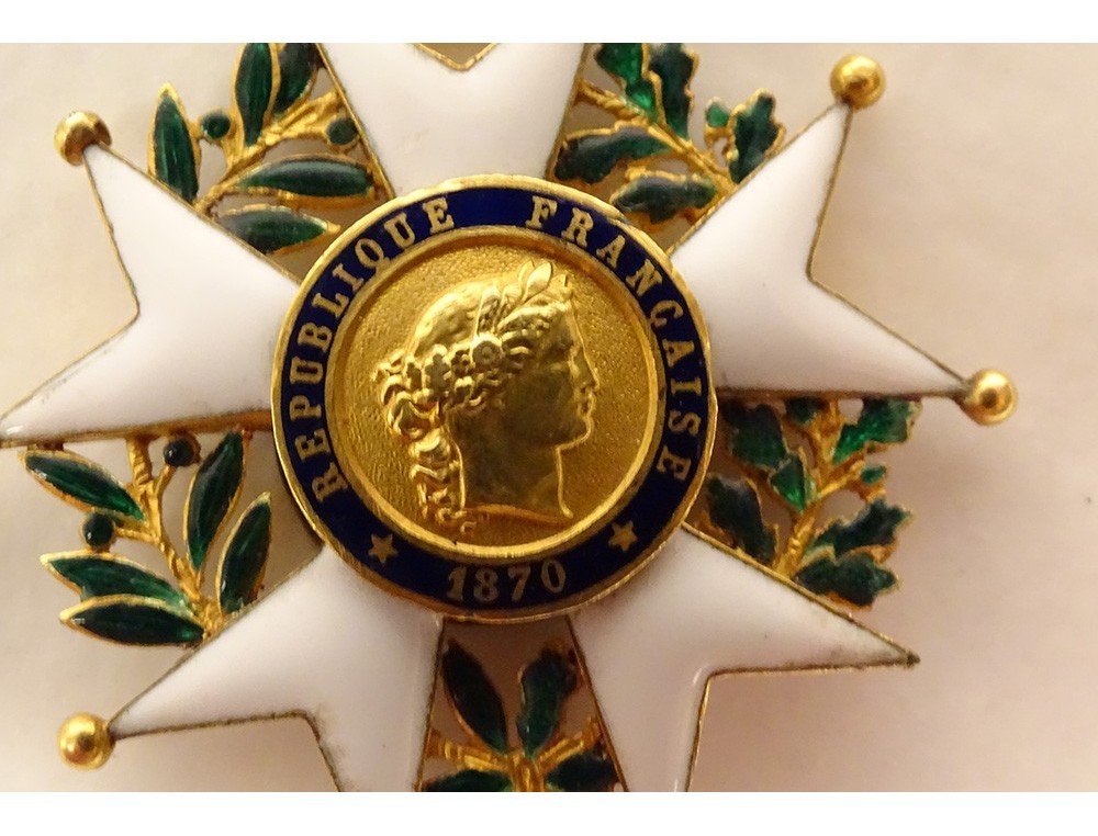 Médaille d'honneurrécompense 70 mm Or, argent, Bronze, laurier,gravée -  Amalgame imprimeur-graveur