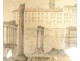 Watercolor drawing ink Roman Forum Capitol Arc Triomphe Rome 18th century frame