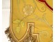 Procession banner embroidery gold thread IHS flowers cross 19th century