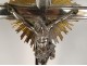 Large altar cross Christ crucifix gilded silver bronze cherubs 19th century