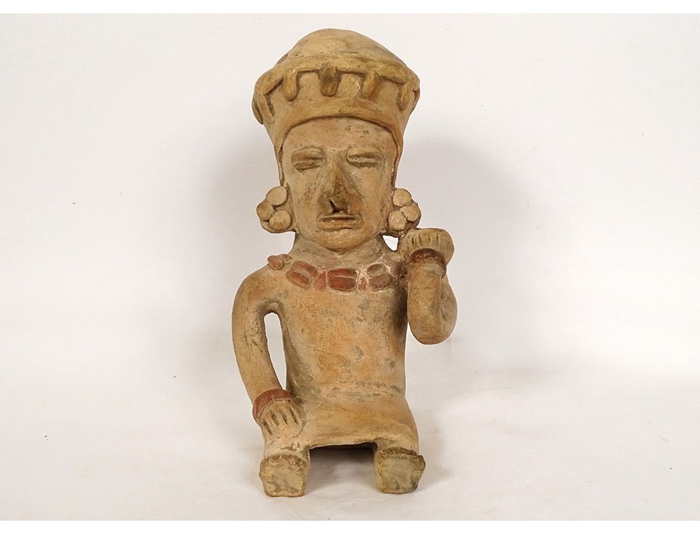 Pre-Columbian sculpture Olmec character Las Bocas Mexico land suite