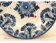 Large earthenware dish Spain Manises Flowers 19th