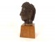 Bronze sculpture Buddha head Thailand Buddhist statue XVIIth XVIIIth