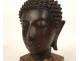 Bronze sculpture Buddha head Thailand Buddhist statue XVIIth XVIIIth