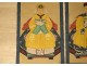 Pair of paintings China portraits couple ancestors mandarin dignitary 19th century