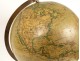 Globe terrestrial sphere world map Barbot geographer Ikelmer Paris wood 19th century