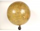 Globe terrestrial sphere world map Barbot geographer Ikelmer Paris wood 19th century