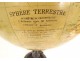 Globe terrestrial sphere world map Barbot geographer Ikelmer Paris wood 19th century