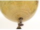 Globe terrestrial sphere world map Barbot geographer Ikelmer Paris wood 19th century