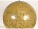 Globe terrestrial sphere world map Barbot geographer Ikelmer Paris wood 19th century